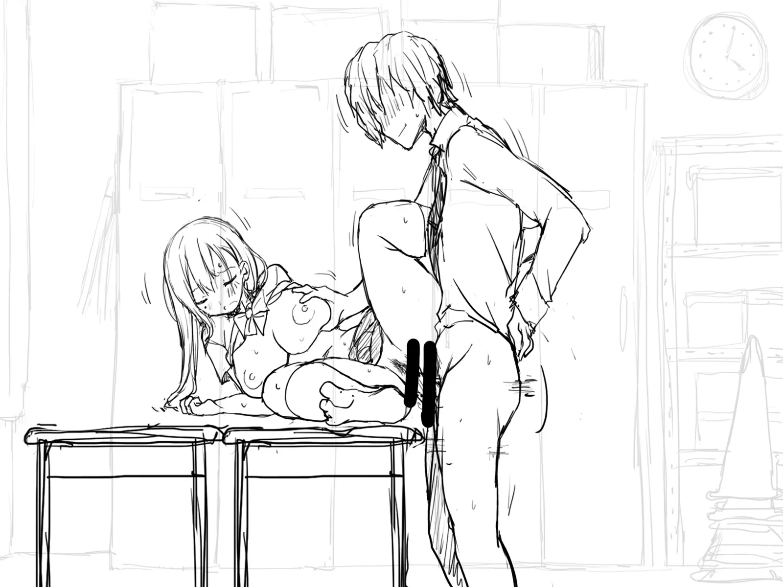 Kanojo Ga Aitsu Ni Sareta Koto_Rough Sketch